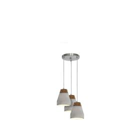 Eglo hanglamp Tarega 3-lichts beton/hout