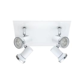 Eglo Tamara 1 LED opbouwspot wit chroom kantelbaar 4-lichts