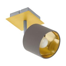 Eglo Valbiano LED opbouwspot 1-lichts dimbaar kantelbaar goud staal