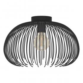 Eglo LED plafondlamp Alhabia zwart ⌀38cm warm wit dimbaar