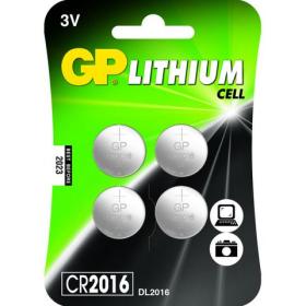 GP batterij knoopcel CR2016 lithium 4st
