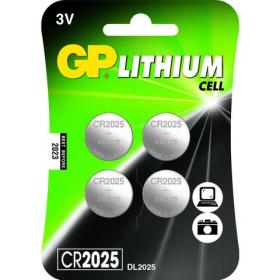 GP batterij knoopcel CR2025 lithium 4st