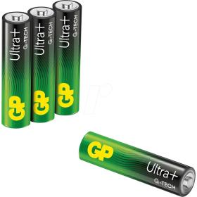 GP Ultra Plus batterij AAA alkaline 4st