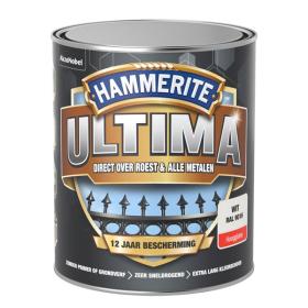 Hammerite Ultima metaallak hoogglans RAL9016 wit 750ml