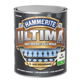 Hammerite Ultima metaallak mat RAL9016 wit 750ml