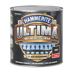 Hammerite Ultima metaallak hoogglans zwart 250ml