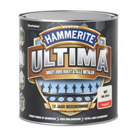 Hammerite Ultima metaallak hoogglans RAL9016 wit 250ml