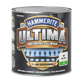 Hammerite Ultima metaallak mat RAL9016 wit 250ml