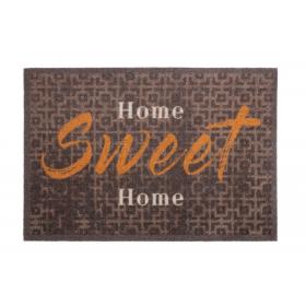 Hamat schoonloopmat Home sweet home donker grijs 50x75cm