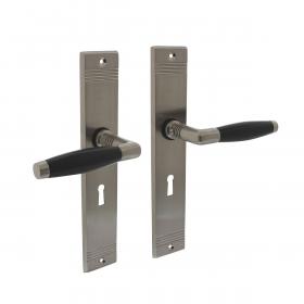 Intersteel Ton deurkruk schild sleutelgat nikkel mat zamac 2-dlg