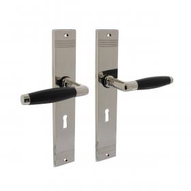 Intersteel Ton deurkruk schild met sleutelgat nikkel zamac 2-dlg