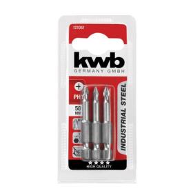 KWB Industrial Steel schroefbits PH1 50 mm 3 stuks