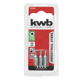 KWB Industrial Steel schroefbits Torx 10 25 mm 3 stuks