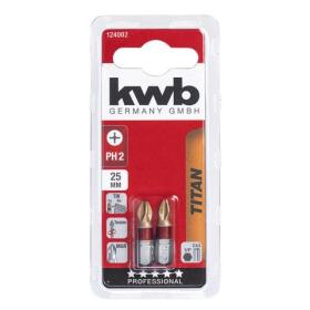 KWB Titaan bits PH2 25mm 2 stuks