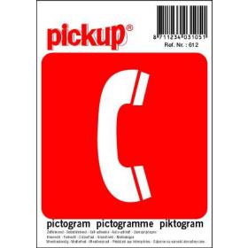 Pickup pictogram alarmtelefoon aluminium 100x100mm