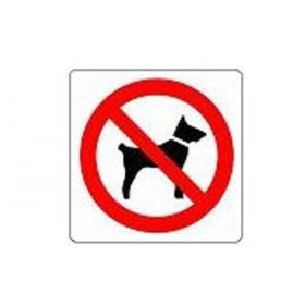 Pickup pictogram verboden voor honden 100x100mm