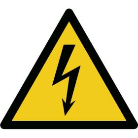 Pickup pictogram gevaar elektrische spanning aluminium 44x165mm