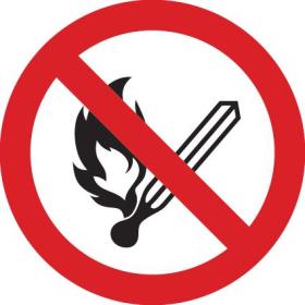 Pickup pictogram vuur en vlam verboden ∅150mm