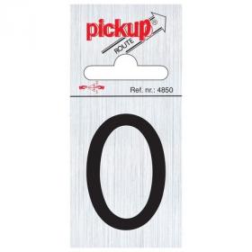 Pickup pictogram route cijfer 0 aluminium 60x44mm