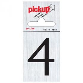 Pickup pictogram route cijfer 4 aluminium 60x44mm