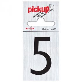 Pickup pictogram route cijfer 5 aluminium 60x44mm