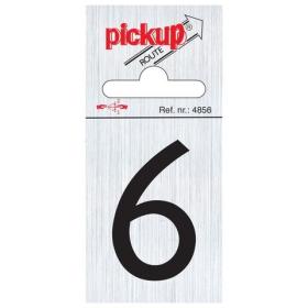 Pickup pictogram route cijfer 6 aluminium 60x44mm