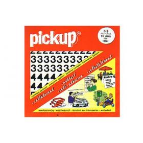 Pickup Helvetica plakcijfer boekje 0-9 mat wit 30mm