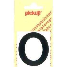 Pickup Helvetica plakletter hoofdletter O zwart 40mm
