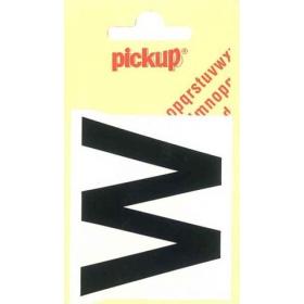 Pickup Helvetica plakletter hoofdletter W zwart 40mm