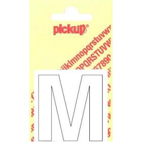 Pickup Helvetica plakletter hoofdletter M wit 40mm