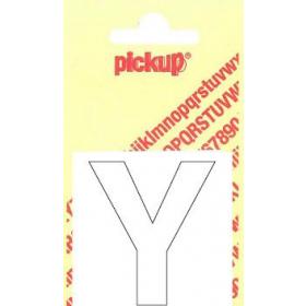 Pickup Helvetica plakletter hoofdletter Y wit 40mm