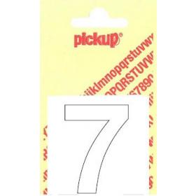 Pickup Helvetica plakcijfer 7 wit 40mm