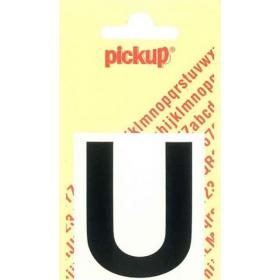 Pickup Helvetica plakletter hoofdletter U zwart 60mm