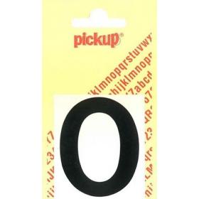 Pickup Helvetica plakcijfer 0 zwart 60mm