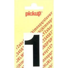 Pickup Helvetica plakcijfer 1 zwart 60mm
