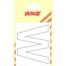 Pickup Helvetica plakletter hoofdletter W wit 60mm