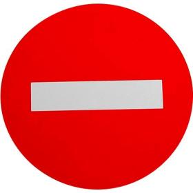 Pickup pictogram verboden toegang zelfklevend ⌀180mm