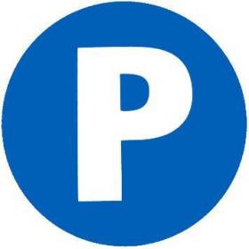 Pickup pictogram parkeren zelfklevend ∅300mm