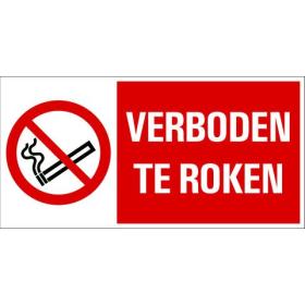 Pickup pictogram verboden te roken 300x150mm