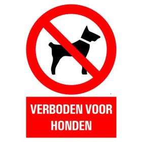 Pickup pictogram verboden voor honden 330x230mm