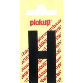 Pickup Nobel plakletter H mat zwart 90mm