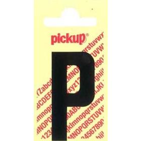 Pickup Nobel plakletter P mat zwart 120mm