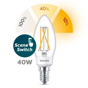 Philips LED kaarslamp dimbaar E14 5W helder 3,6x10,6cm