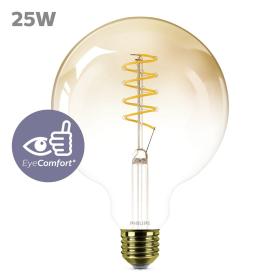 Philips LED globelamp dimbaar E27 25W goud 12,5x17,8cm