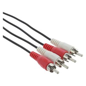 Q-Link tulp kabel 2RCA/2RCA male/male rood/wit 1,5m