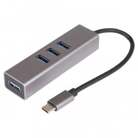 Q-Link Hub USB-C zilver
