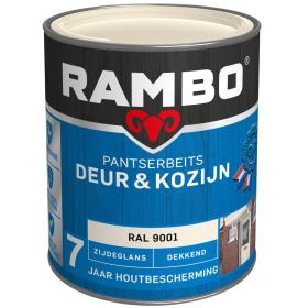 Rambo Pantserbeits zijdeglans deur & kozijn RAL9001 750ml
