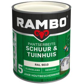 Rambo Pantserbeits zijdeglans schuur & tuinhuis RAL9010 750ml
