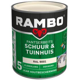Rambo Pantserbeits zijdeglans schuur & tuinhuis RAL9001 750ml