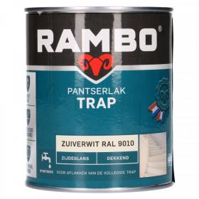 Rambo Pantserlak zijdeglans trap zuiverwit 750ml